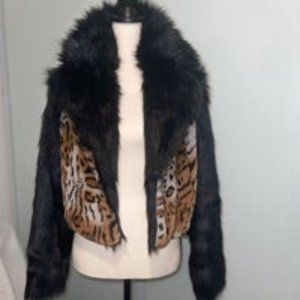 NEW W TAGS! Leopard cheetah Fur Jacket